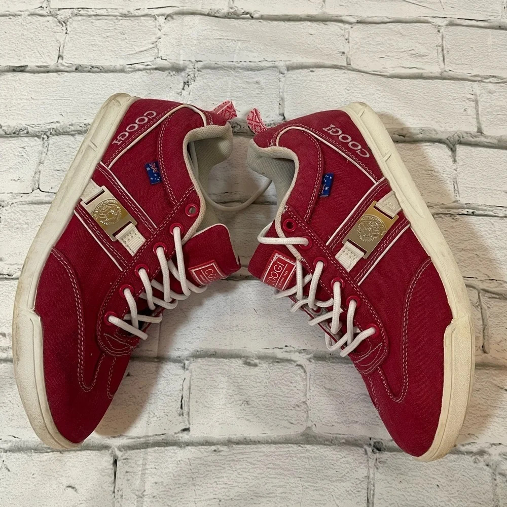 Men’s COOGI red chambray sneakers Sz 1 - Picture 4 of 8